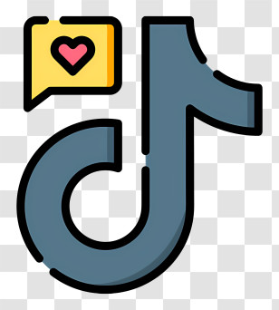 Tiktok Logo - TikTok Logo With Heart Icon Transparent PNG
