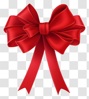 Red Bow - Red Gift Bow Decoration Transparent PNG