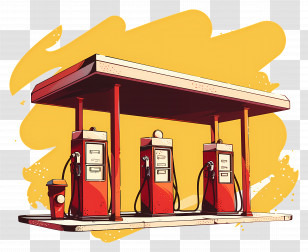 Gas Station - Gas Station Illustration Transparent PNG