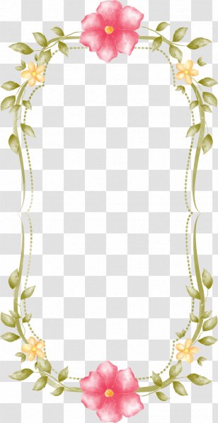 Flower Picture Frames Floral Design Shabby Chic Clip Art - Drawing - Border Transparent PNG