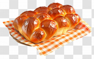 Mexican Sweet Bread - Freshly Baked Braided Bread Loaf Transparent PNG