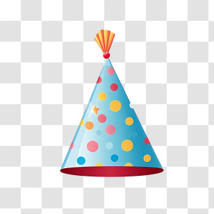 Birthday Hat - Fun And Colorful Polka Dotted Party Hat Transparent PNG