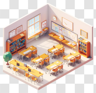 School Class - Organized Classroom Setting Transparent PNG