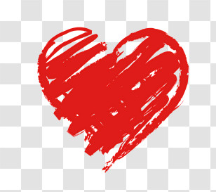 Heart - Red Heart Sketch Symbolizing Love And Affection Transparent PNG