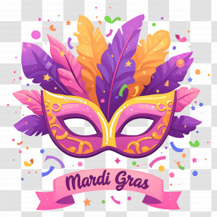 Mardi Gras Mask - Mardi Gras Mask Transparent PNG