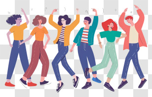 Group People Dancing - Group Of People Dancing Transparent PNG