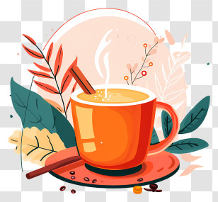 Masala Chai Tea - Warm Tea Cup With Steam Illustration Transparent PNG