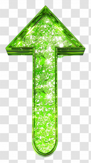 Green Arrow Up - Green Upward Arrow Transparent PNG