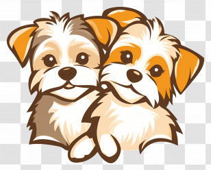 Cute Small Dogs - Cute Dogs Illustration Transparent PNG