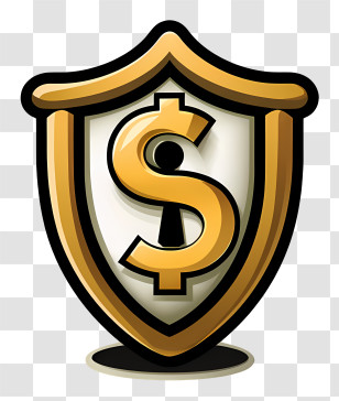Securing Money - Financial Security Dollar Shield Icon Transparent PNG