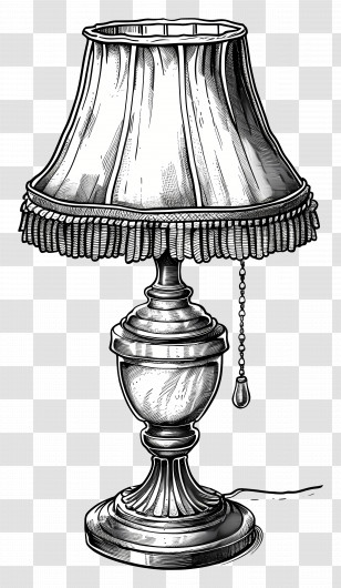 Antique Lamp - Vintage Table Lamp Illustration Transparent PNG