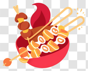 Food - Grilled Meat Skewers Transparent PNG