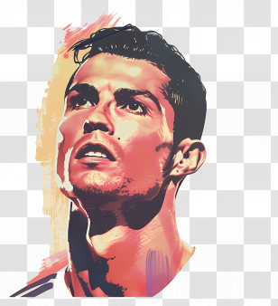 Cristiano Ronaldo - Artistic Portrait Of A Male Figure Transparent PNG