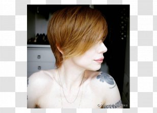Blond Pixie Cut Bangs Red Hair - Frame - Bob Transparent PNG
