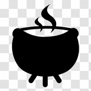 Fire Crock Clip Art - Black And White - Hot Pot Transparent PNG