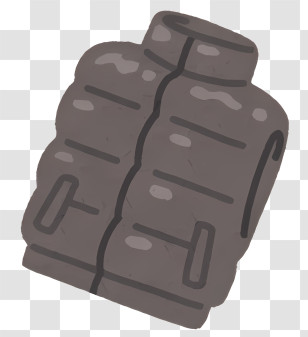 Icon - Gray Puffer Jacket Transparent PNG