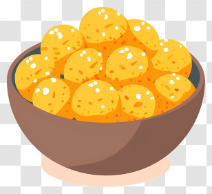Laddu - Bowl Of Cheese Balls Transparent PNG