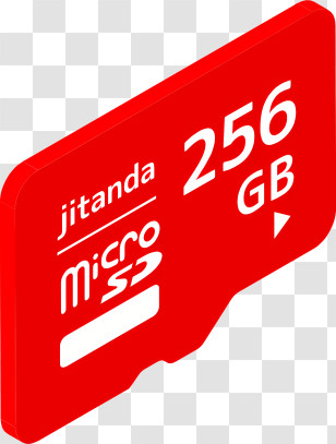 It - Red 256GB MicroSD Card Transparent PNG