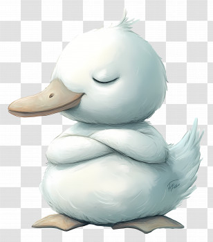 Serenity - Cute White Duck Transparent PNG
