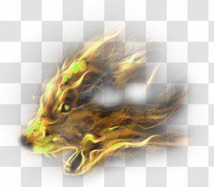 Gray Wolf Download - Yellow Atmosphere Flame Animal Effect Element Transparent PNG