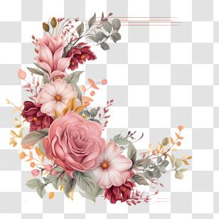 Wedding Flowers - Beautiful Floral Arrangement With Roses Transparent PNG