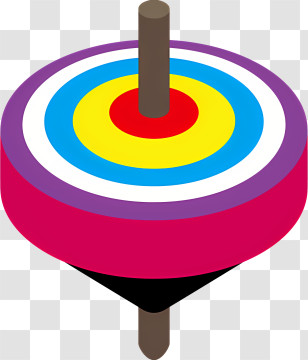 Target - Colorful Spinning Top Toy Transparent PNG