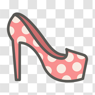 Women Shoes - Polka Dot High Heel Shoe Transparent PNG