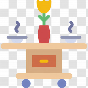 Coffee Table - Flower Vase On Decorative Table Transparent PNG