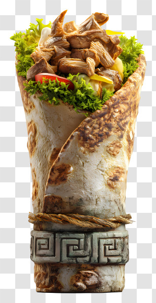 Shawarma - Tasty Shawarma Wrap With Fresh Ingredients Transparent PNG