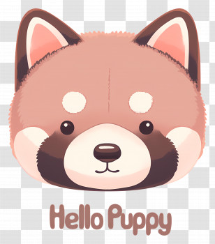 Cute Puppy - Cute Cartoon Animal Face Transparent PNG