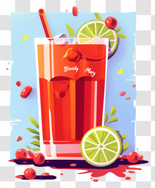 National Bloody Mary Day - Bloody Mary Cocktail With Lime Transparent PNG