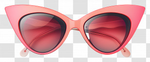 Girl Sunglasses - Pink Cat-Eye Sunglasses Transparent PNG