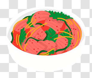 Thai Food - Colorful Vegetable Salad In Bowl Transparent PNG
