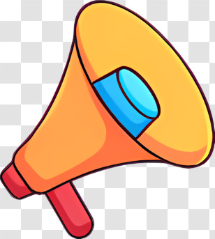 Yellow Megaphone - Megaphone Cartoon Design Transparent PNG