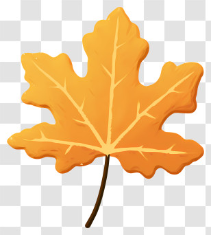 Orange Leaf - Orange Autumn Maple Leaf Illustration Transparent PNG