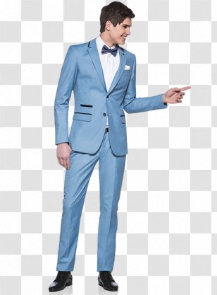 Tuxedo Blue Black Tie Suit Bow - Light Transparent PNG