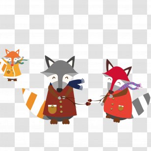 Fox Illustration - Art - Cute Cartoon Winter Transparent PNG