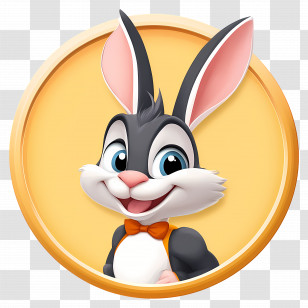 Bugs Bunny - Cartoon Rabbit With Bow Tie Transparent PNG