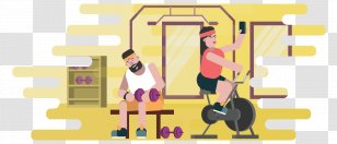 Physical Fitness Exercise Clip Art Illustration Military - 19 - Barbel Border Transparent PNG