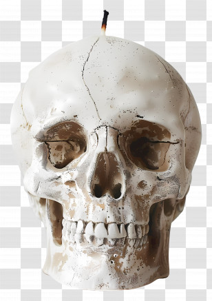 Skull Candle - Human Skull Candle Illustration Transparent PNG