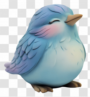 Birdsong - Cute Blue Cartoon Bird Transparent PNG