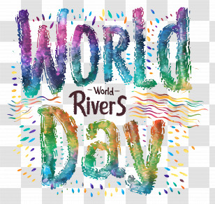 World Rivers Day Text - World Rivers Day Celebration Text Transparent PNG