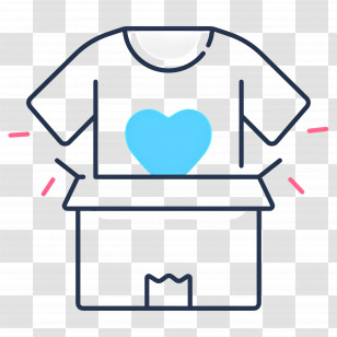 Clothes Box - T-shirt With Heart In A Box Transparent PNG