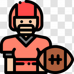 American Football Player - Football Player With Helmet Transparent PNG