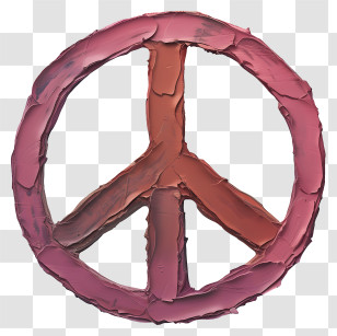 Peace Sign - Peace Symbol With Textured Design Transparent PNG