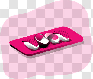 Icon - Sushi On Pink Tray Transparent PNG