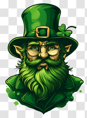 Leprechaun - Green Leprechaun Character Transparent PNG