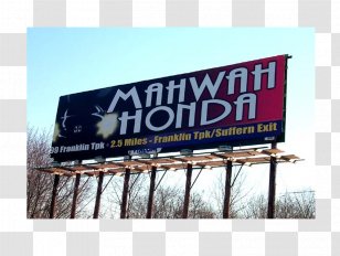 Mahwah Honda Billboard Advertising Signage Transparent PNG