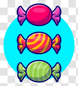 Lollipops - Colorful Wrapped Candies Transparent PNG