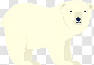Eyeball - Illustrated Polar Bear For Arctic Themes Transparent PNG